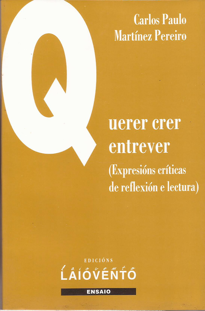QUERER, CRER, ENTREVER - Capa do libro