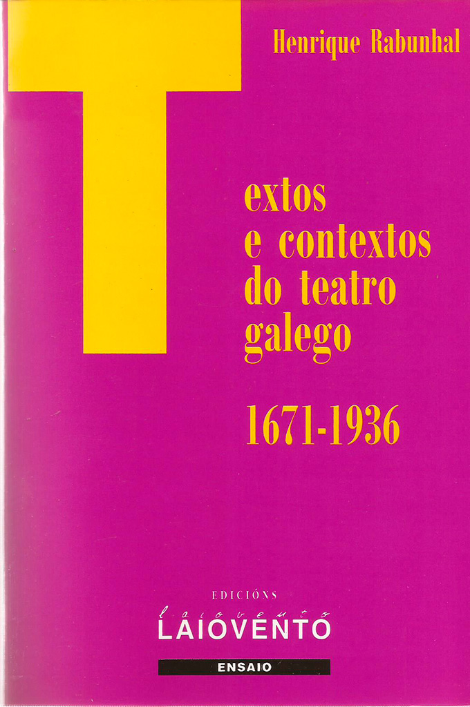 TEXTOS E CONTEXTOS DO TEATRO GALEGO - Capa do libro